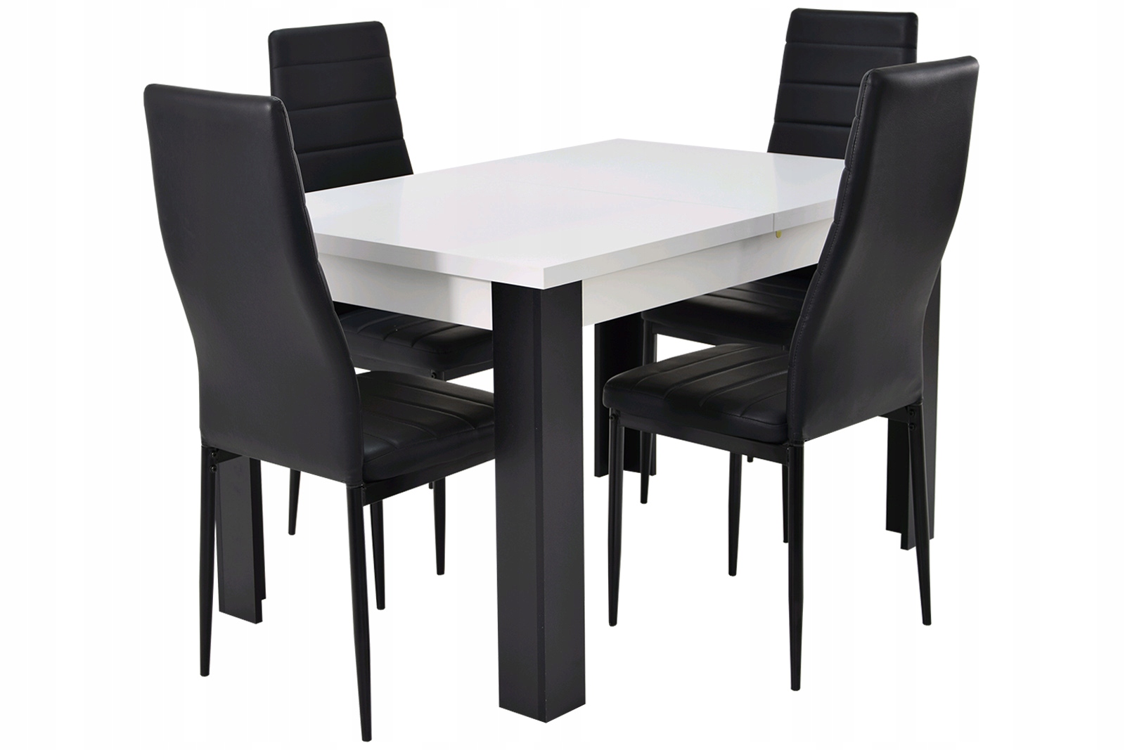 STÓŁ I 4 KRZESŁA zestaw do salonu ROZKŁADANY BIAŁY