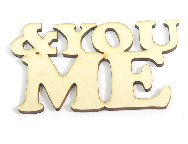 

Decoupage Dekor Ze Sklejki Napis You&Me OD36