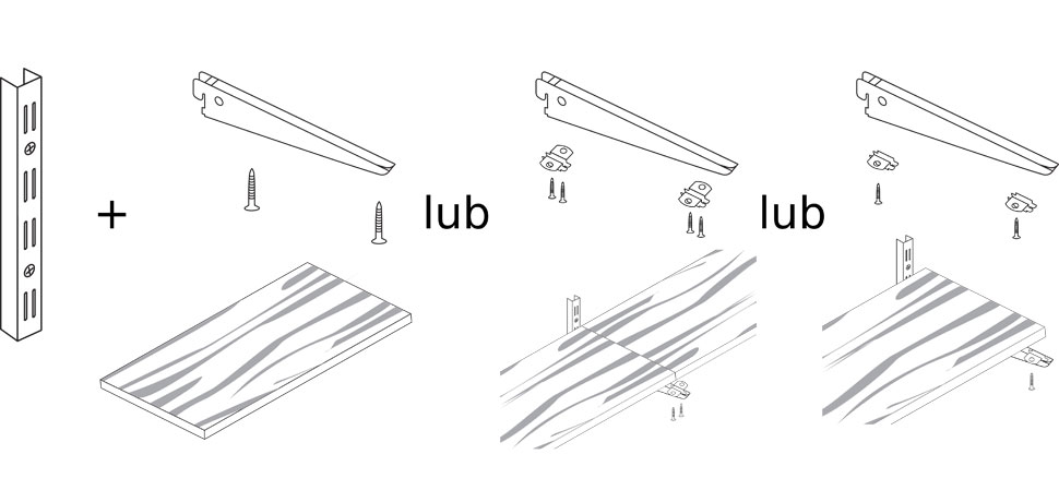 WSPORNIK PÓŁKI DO REGAŁ MAGAZYNOWY SREBRNY U 22CM Szerokość produktu 80 cm