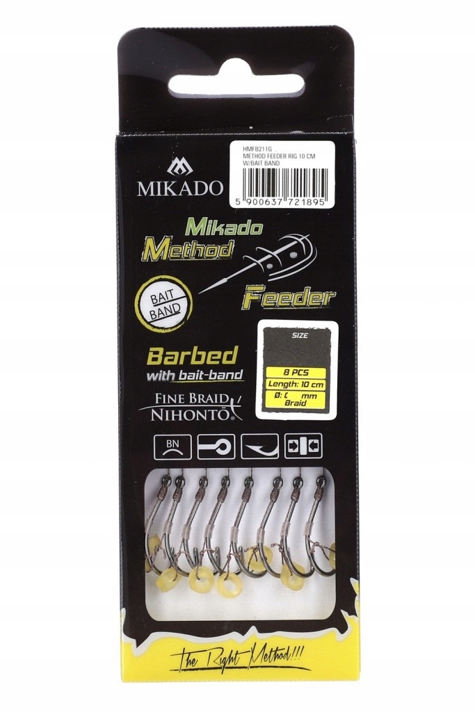 

przypon Method Feeder plecionka z gumką haczyk 12