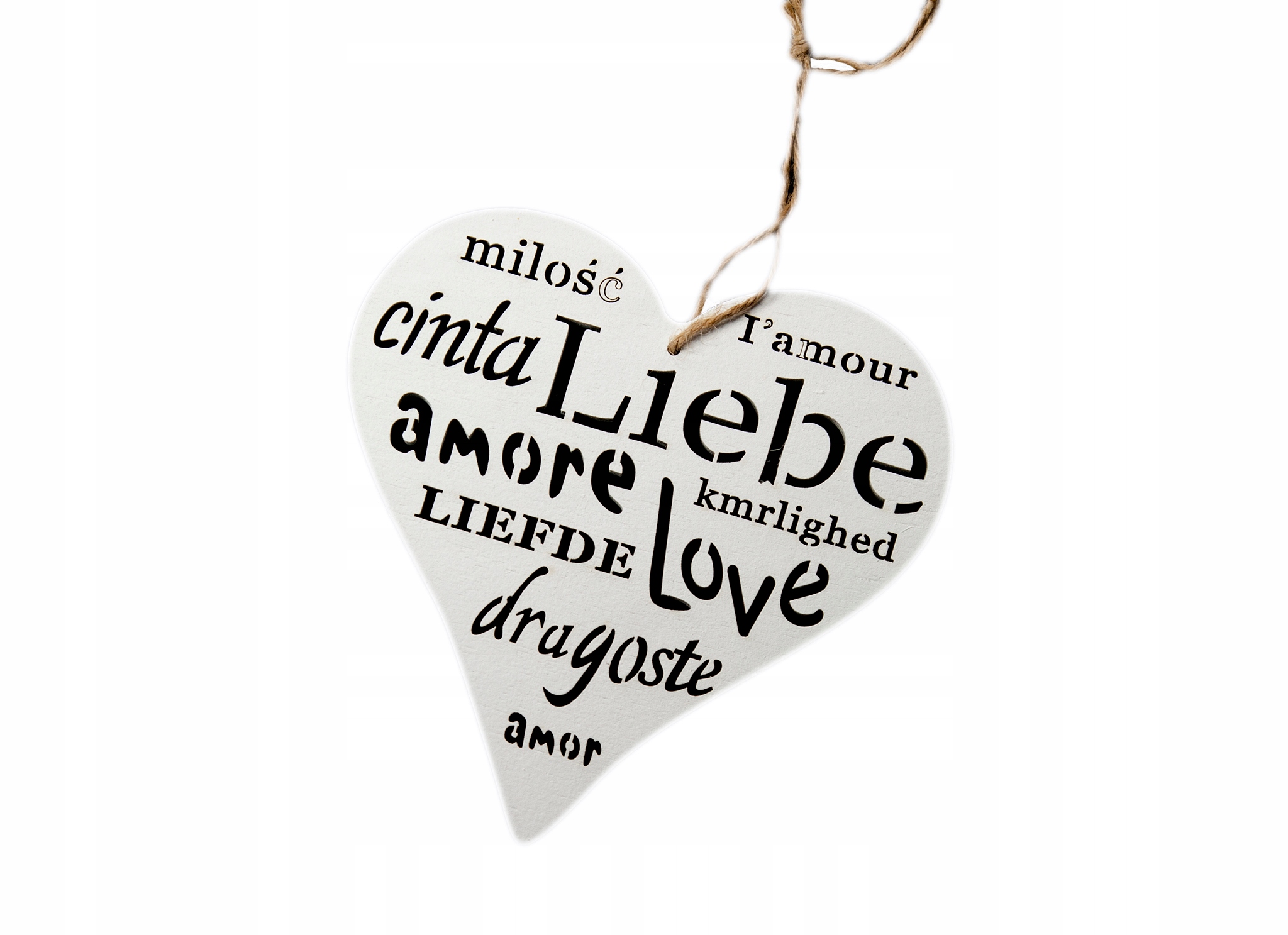 

Serce drewniane Love Miłość 10cm