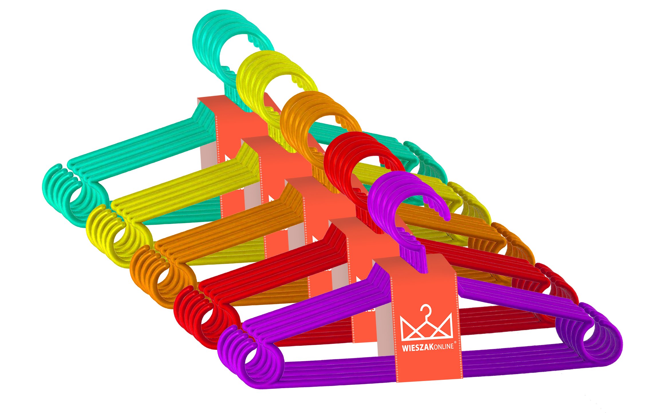 WIESZAKI ODZIEŻOWE DZIECIĘCE MAŁE KOLOROWE 50 szt Typ wieszak