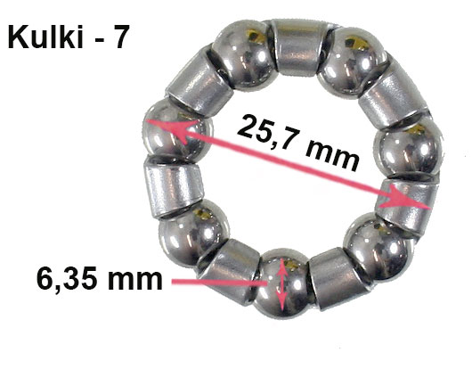 Koszyk kulek łożyskowych JC-F101-1E, 1/4"x7 Model JC-F101-1E