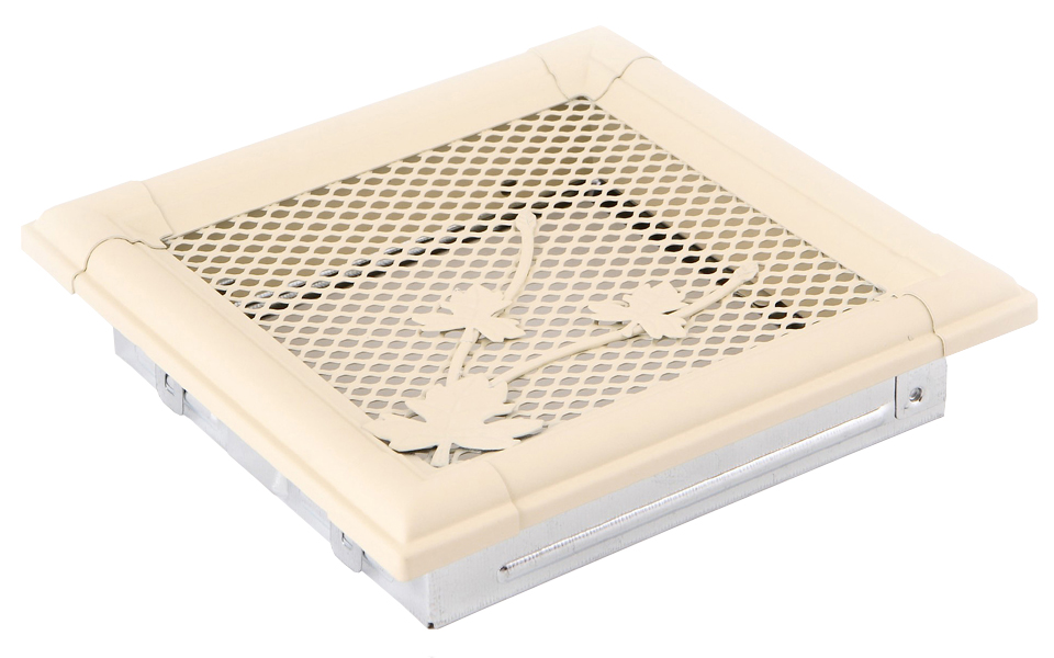 Ventilační komínová mřížka 16x16 cm Slonová Kost