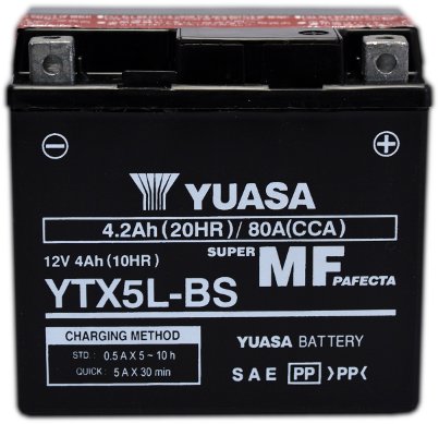 YTX5L-BS - YUASA YTX5L-BS 4Ah 12V 80A 2LG