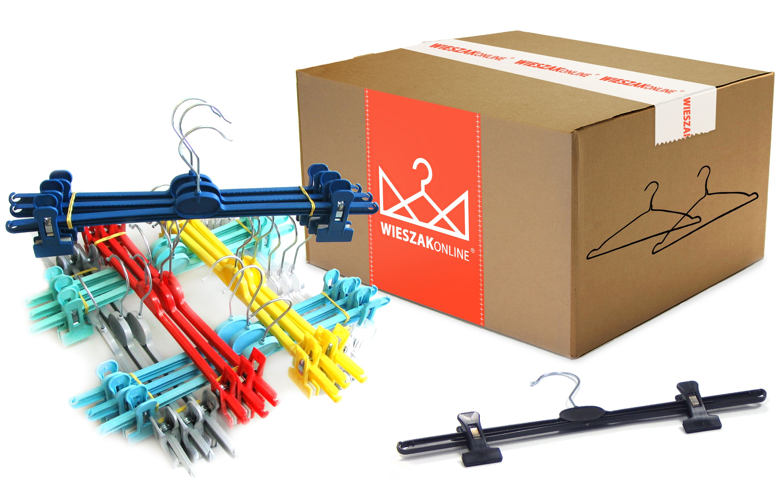 WIESZAKI DZIECIĘCE KLAMROWE KOLOROWE 25 szt. Kod producenta WSP32