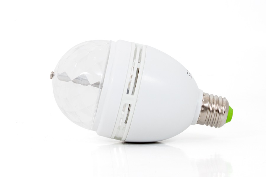 

Żarówka Led E27 Rgb disco kula 3W
