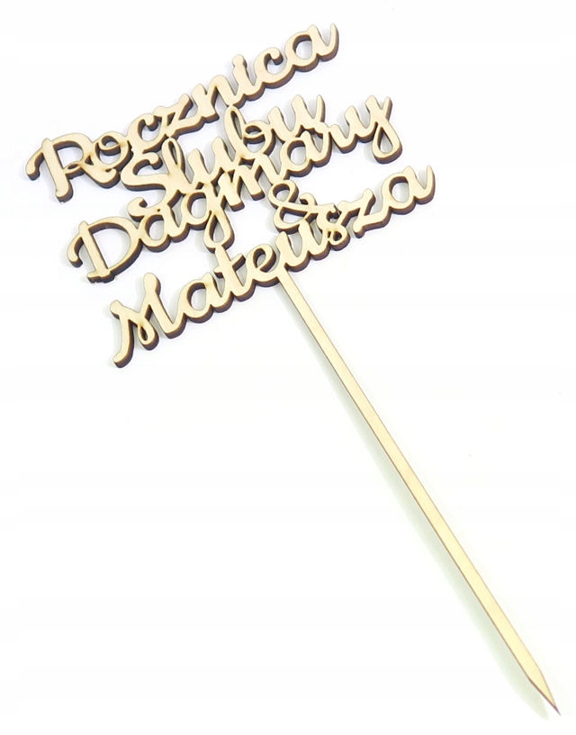 

Ozdoba Topper Na Rocznicę Ślubu z Imionami RW18