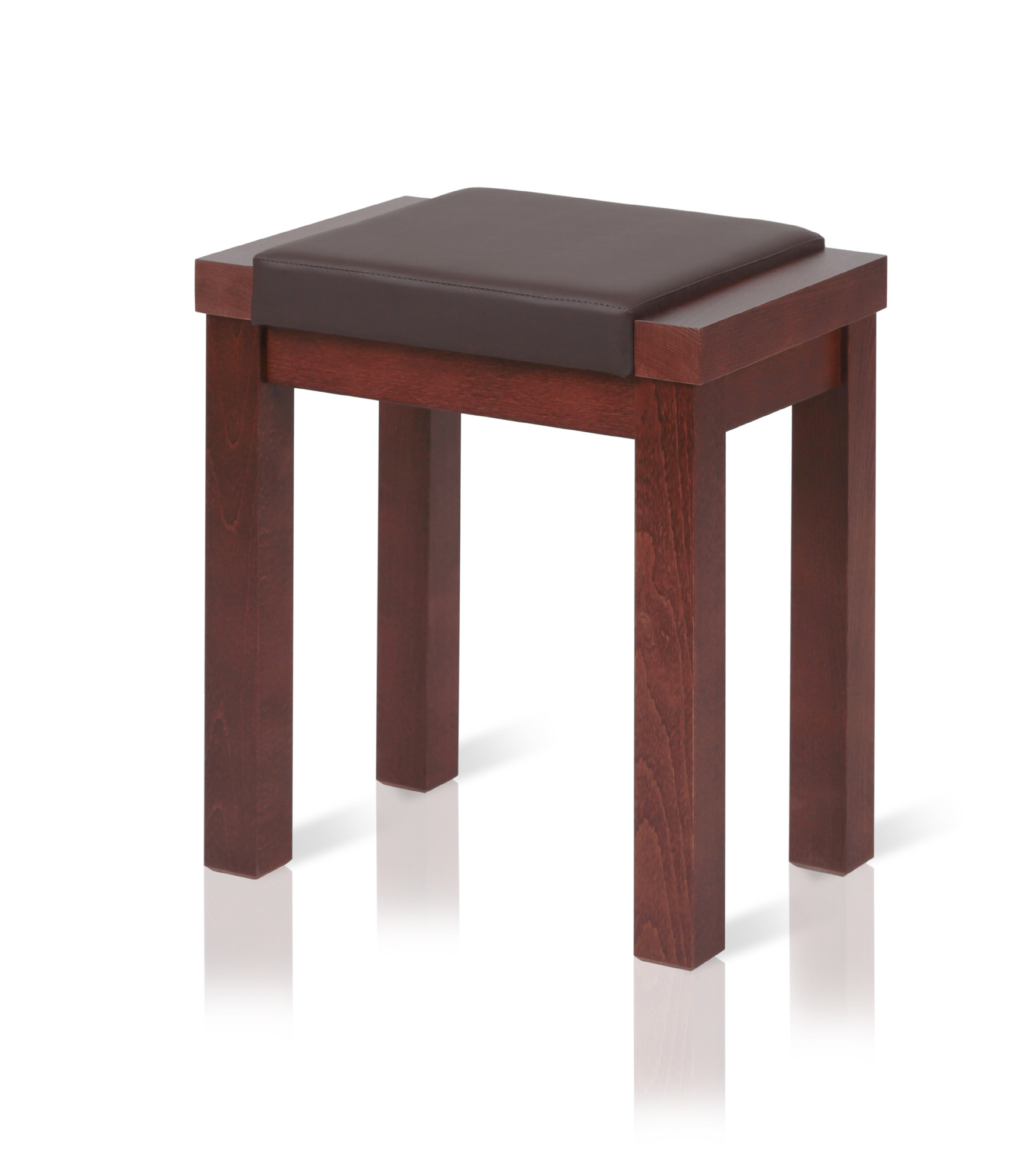 Taboret LINEA drewniany tapicerowany stołek KOLORY Głębokość mebla 30 cm