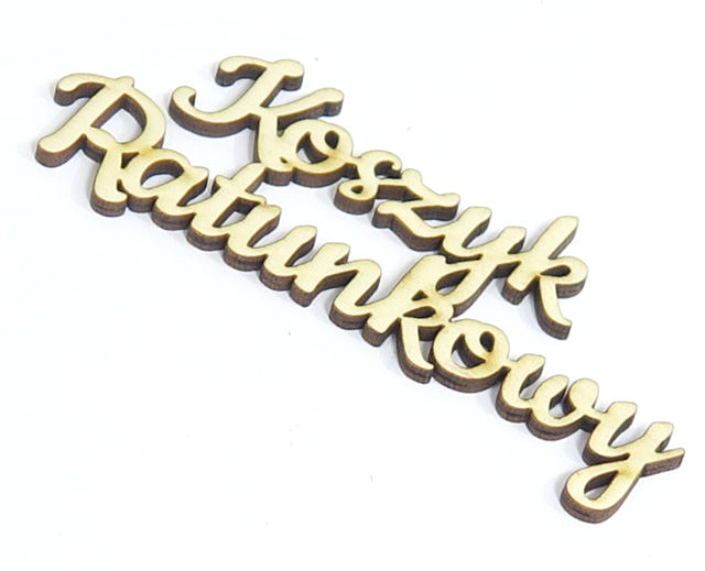 

Decoupage Napis Koszyk Ratunkowy 109x52mm ZE9