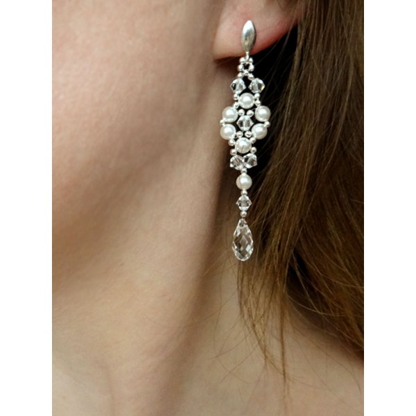 Swarovski Biżuteria ślubna Kryształy i Perły KR48 Marka Inna marka