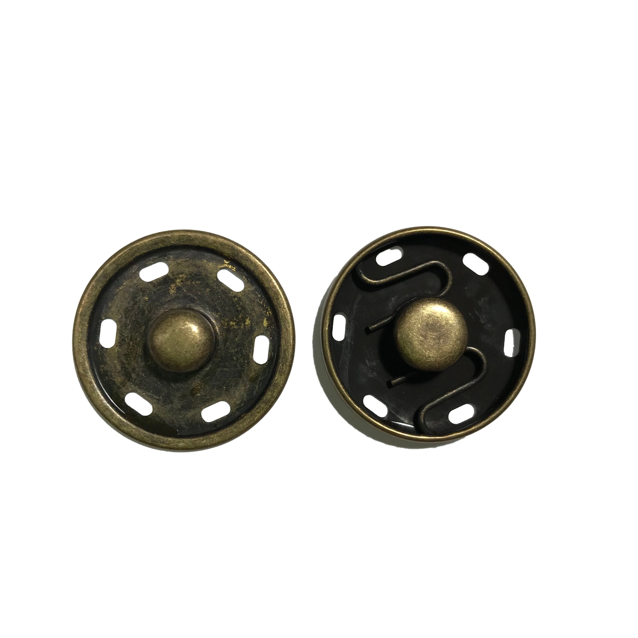 Zatrzaski metalowe (9) śr. 23mm Mosiądz 1 sztuka