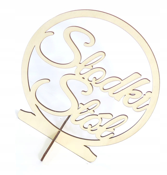 Słodki Stół OZDOBA DEKOR NA STÓŁ WESELE UE50 Rodzaj drewno