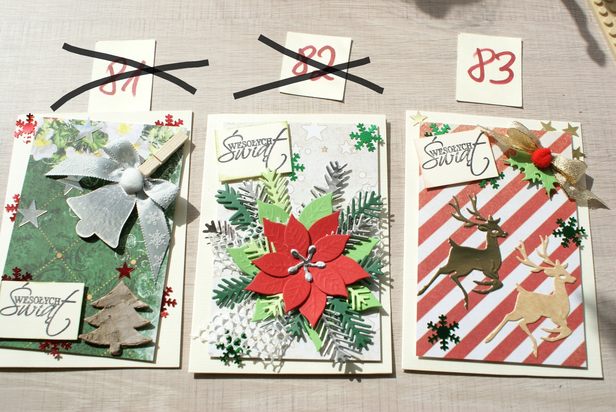 Kartki bożonarodzeniowe,świąteczne ręcznie robione - 7646112926