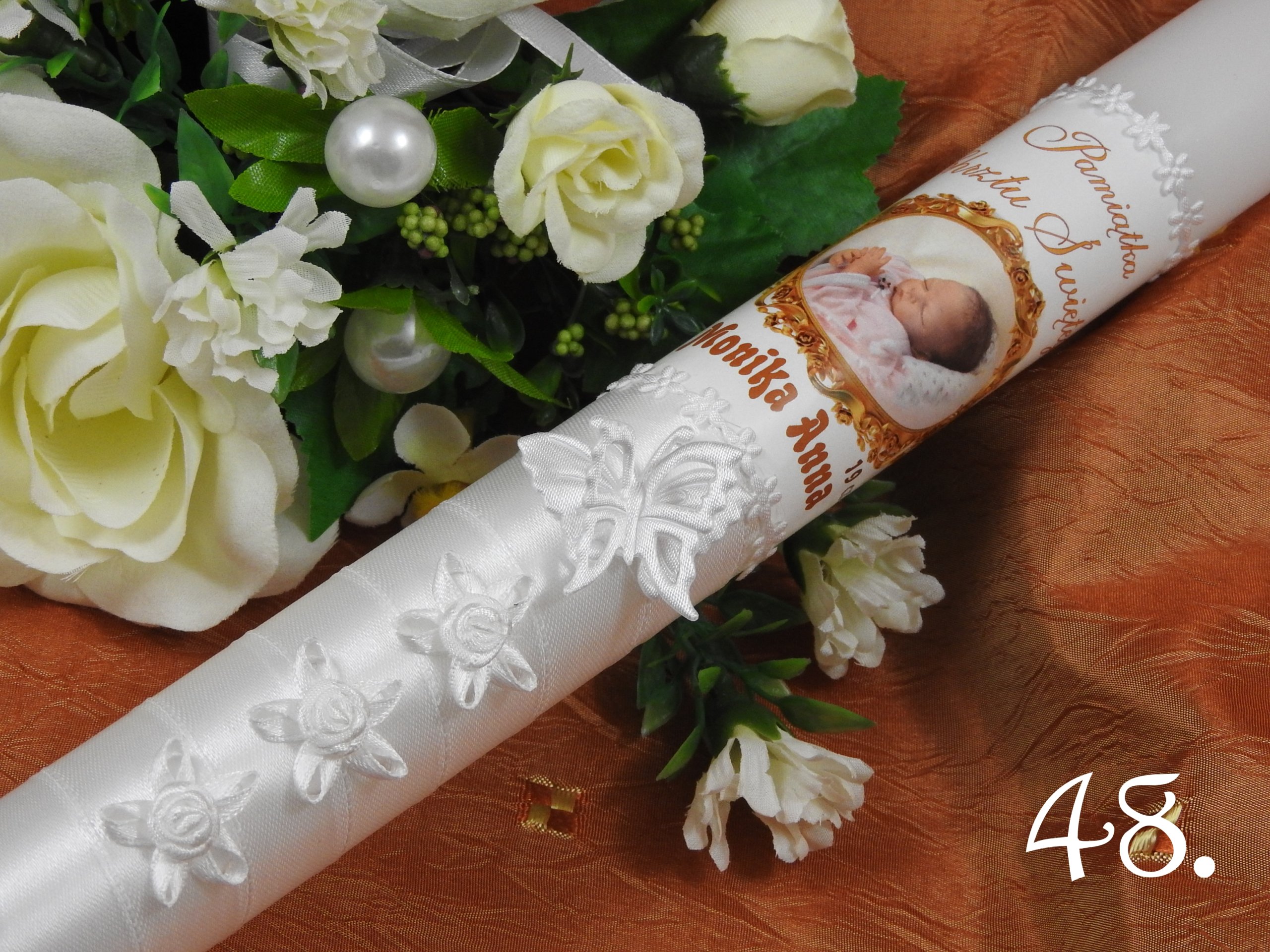 ŚWIECA DO CHRZTU z imieniem chrzest imię data - 6852401226 - oficjalne