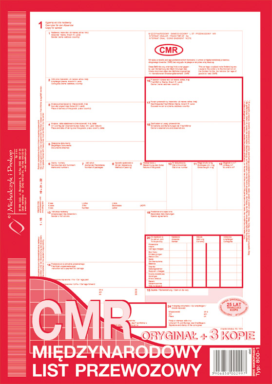 FORMULARZ CMR PDF