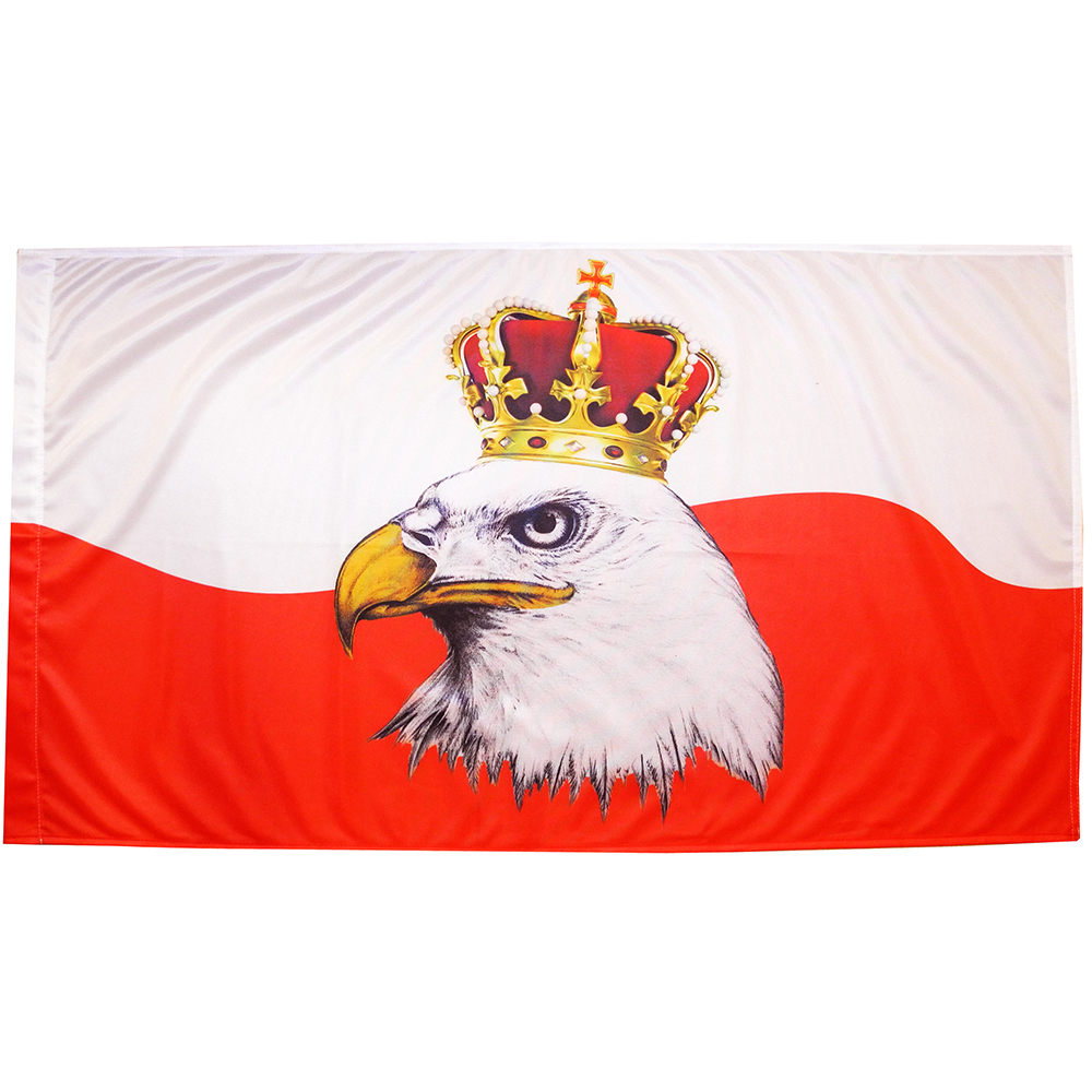 FLAGA FLAGI POLSKA POLSKI NARODOWA 59x105 UNIKAT - 6846332568 ...