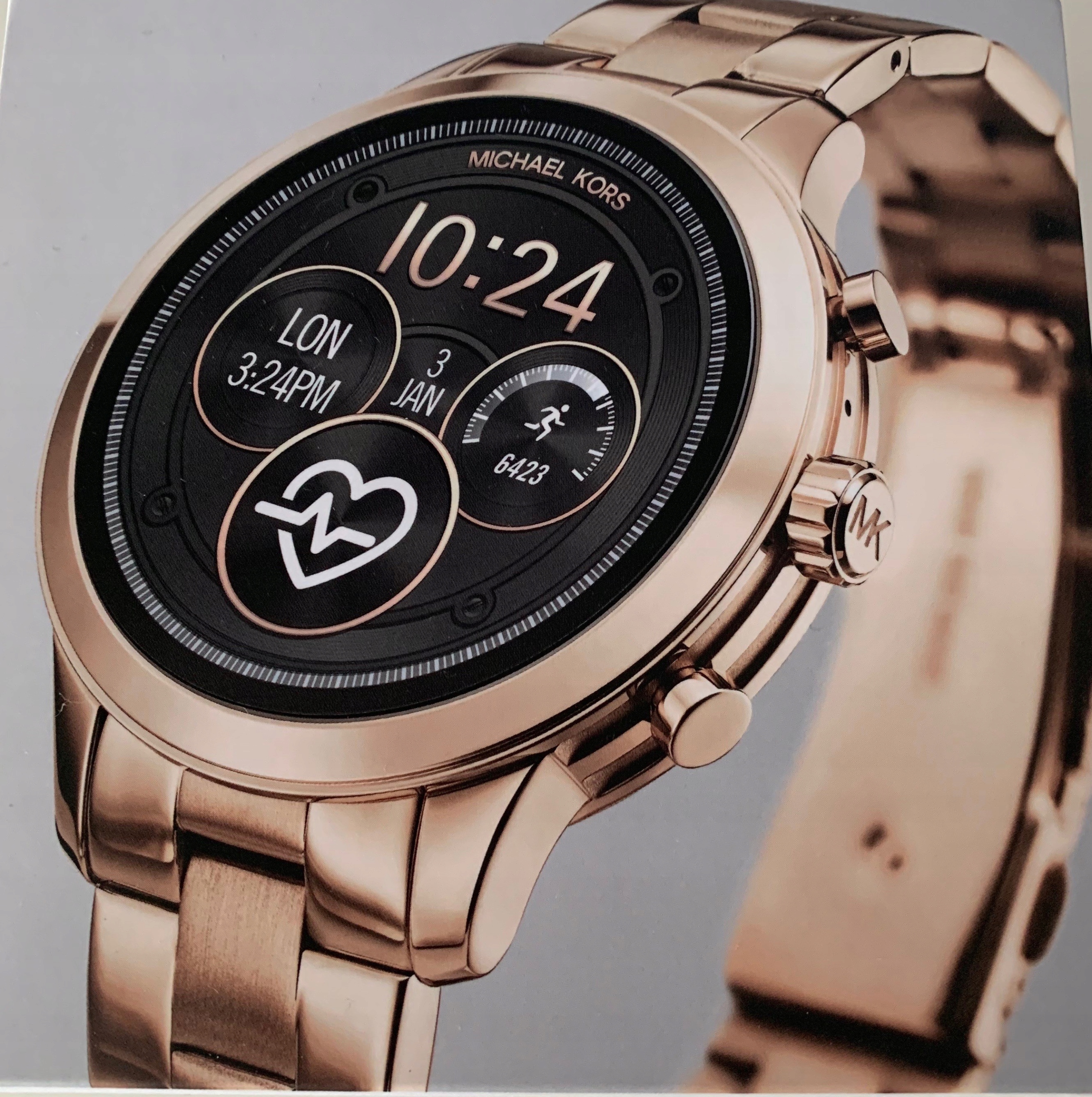 michael kors smartwatch gold with diamonds