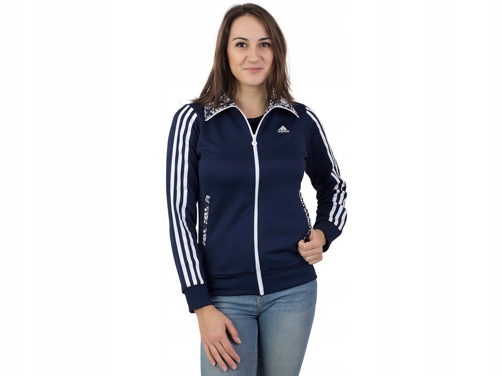 Bluza damska ADIDAS S03511 rozpinana granatowa 7587788587 Bluza damska ADIDAS S03511 rozpinana granatowa 7587788587