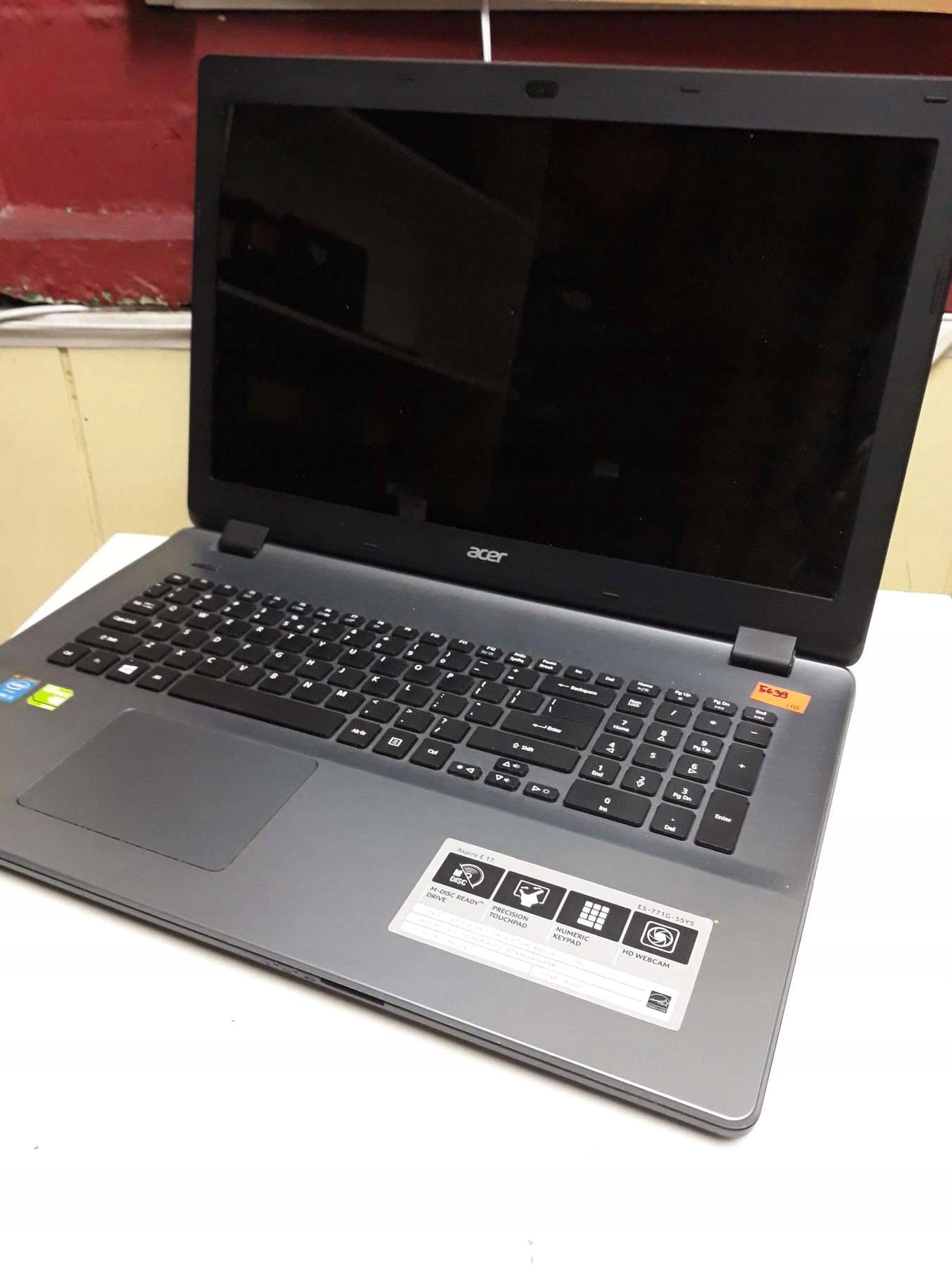 Laptop Acer Aspire E17 (E5771G55Y5) 5639/18 7672136533 oficjalne archiwum allegro