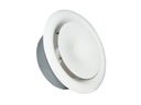 фото mini №4, Anemostat ventilation supply and exhaust metallic round white lattice 100 mm+frame