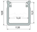 фото mini №2, Profile aluminum phosphors y to plume led backlight 29, 6 centimeters