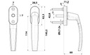 фото mini №3, Handle window aluminum pens for the window windows window white