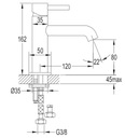 фото mini №2, Omnibuses y1210nbsb washbasin faucet brass brushed