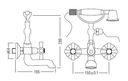 фото mini №4, Bathtub faucet retro washbasin shower room cork spigot hoses fasteners