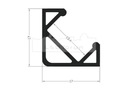 фото mini №2, Profile led backlight angular 17 x 17 x 13, 4 mm black