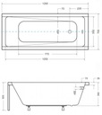 фото mini №7, Trough modern pmd besco 120x70 siphon hull legs
