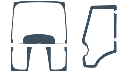 Стекло двери левый mf massey ferguson 760 8603, купить с разборки