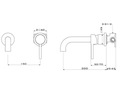 фото mini №3, Washbasin faucet wall-mounted black royal modern