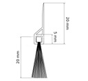 фото mini №2, Overlay for doors self-adhesive sealing з brush 20mm white 10 pieces.