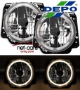 фото mini №1, Headlights vw golf 2 angel eyes crosspiece black
