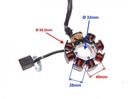 Stator генератор зажигания катушка magneto bashan atv 200 250 eagle loncin3, купить с разборки