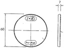 Отражатель округлый оранжевый 60mm клей4, купить из Польши