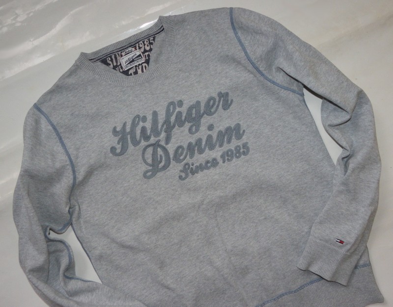 TOMMY HILFIGER sweter - bluza z logo M