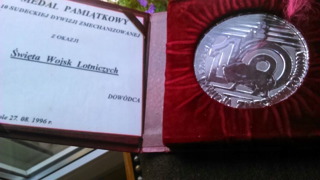 medal szklany Dywizja Sudety Kłodzko LWP PRL