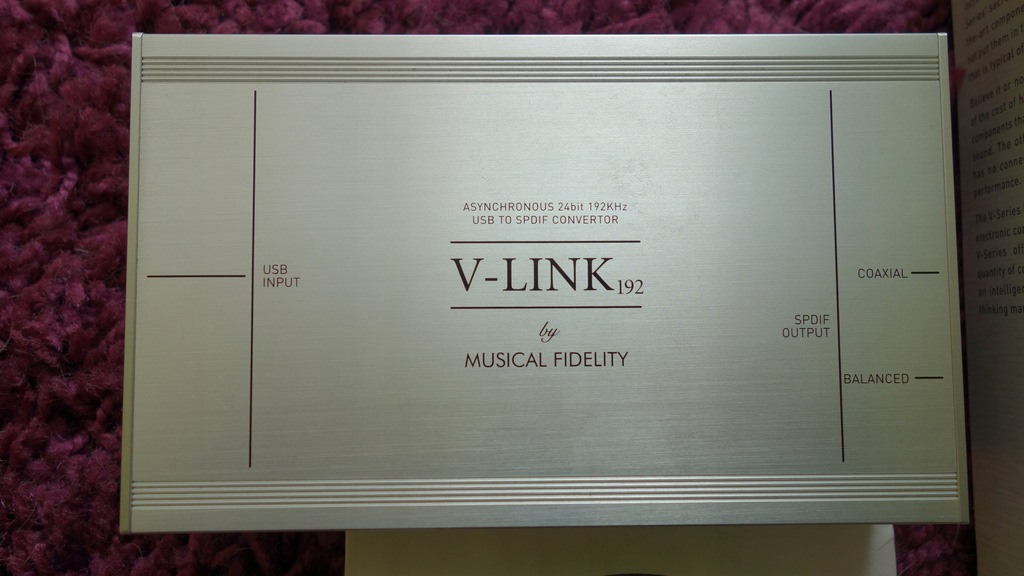 Musical Fidelity V-link 192 interfejs USB/Spdif