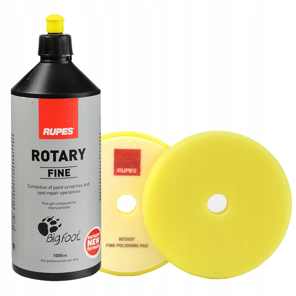 RUPES ROTARY FINE pasta gąbka żółta zestaw 1L