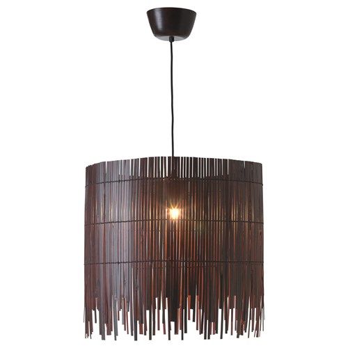 IKEA ROTVIK - lampa wisząca, bambusowa
