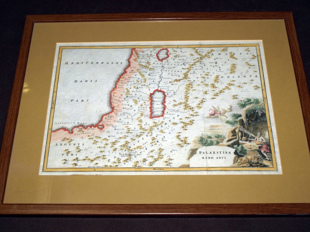 Cellarius, Palaestina miedzioryt. mapa pocz. XIXw