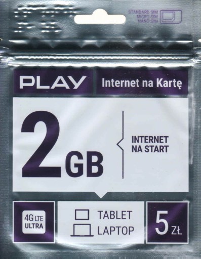 STARTER PLAY INTERNET NA KARTĘ - 2GB