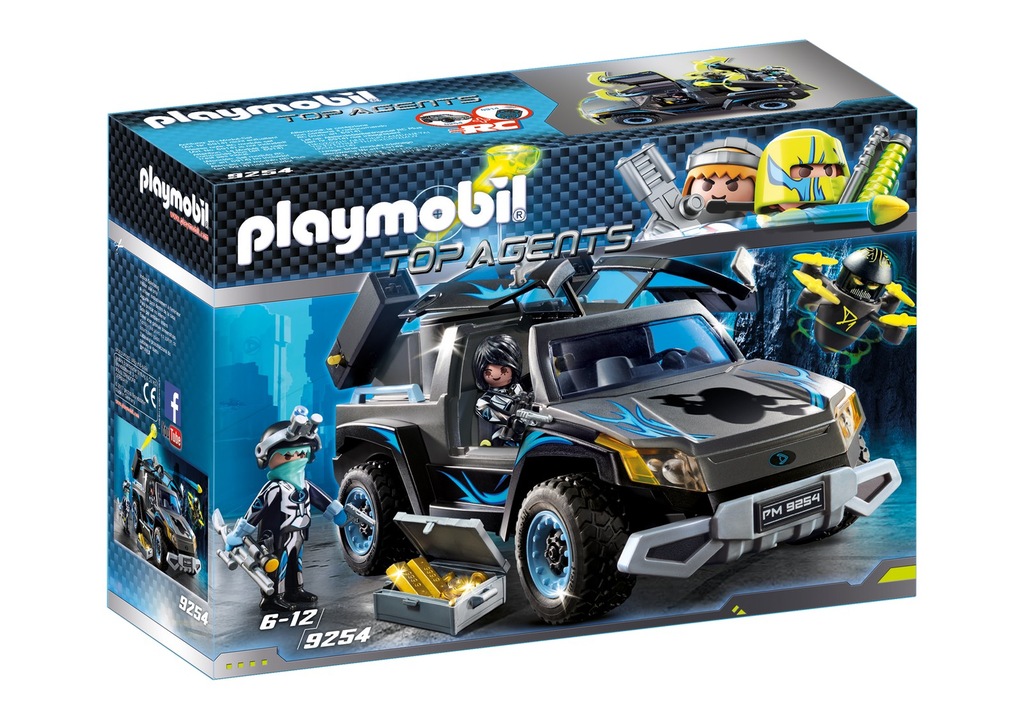 Playmobil 9254 Top Agents Wóz bojowy Pick-up+grati