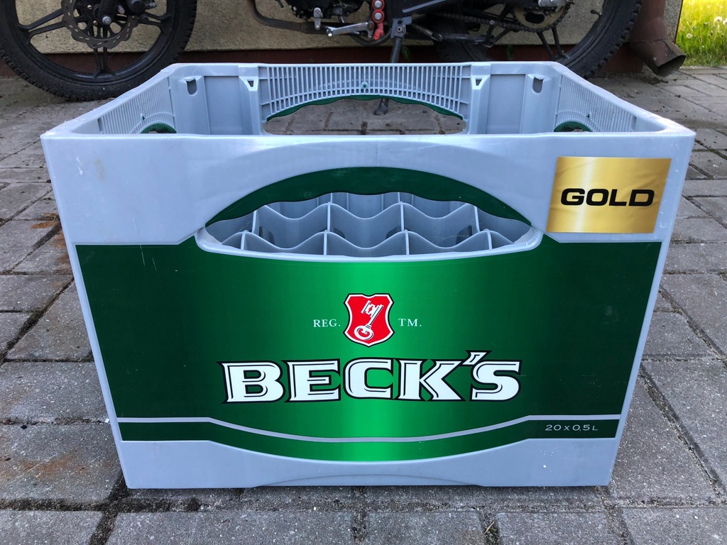 SKRZYNIA KASTA NA PIWO SKRZYNKA PIWA BECK'S GOLD