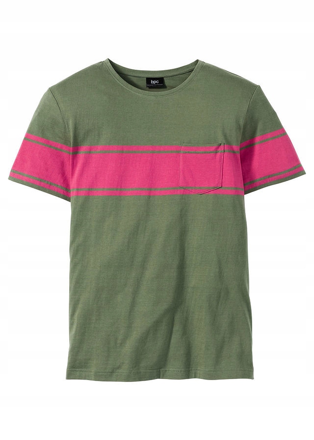T-shirt w paski Regular F zielony 44/46 (S) 928886