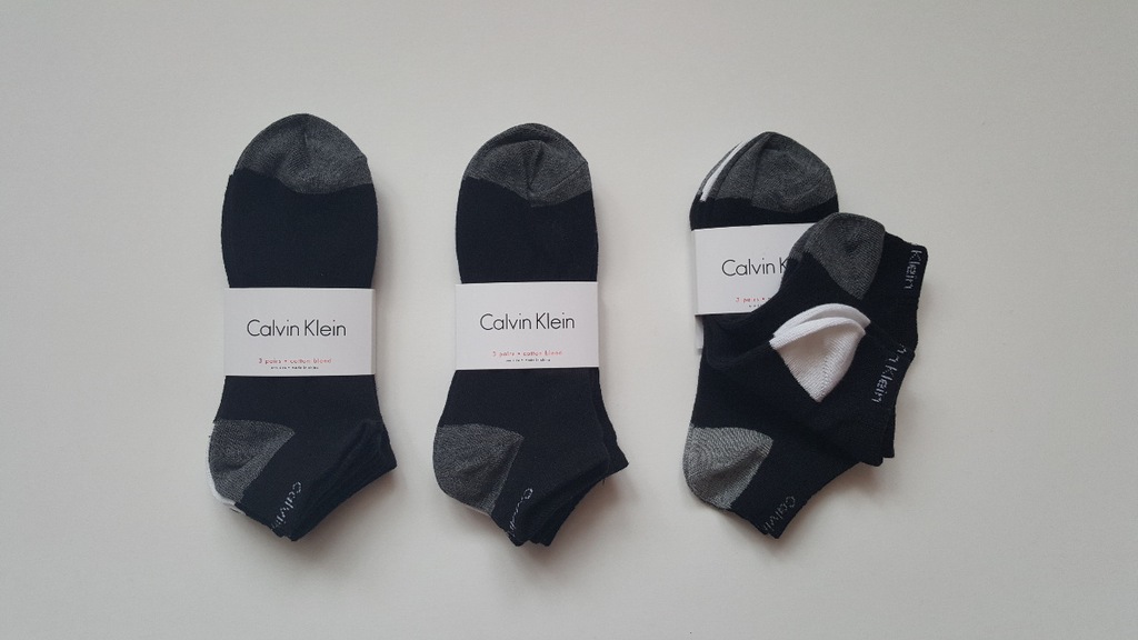 CALVIN KLEIN SKARPETY STOPKI r.37-41 3PACK MIX