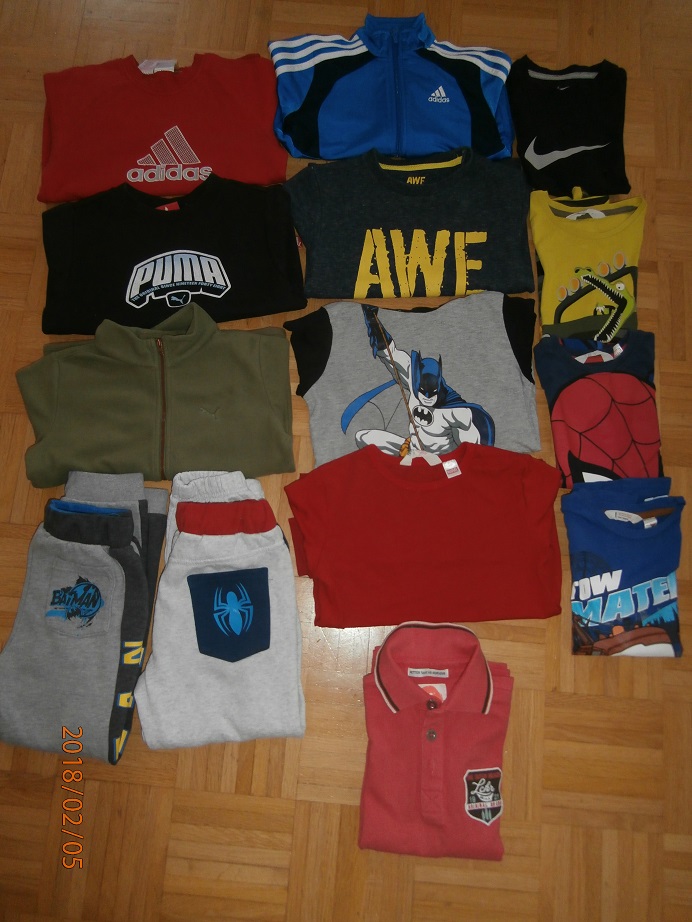 Adidas, Puma , H&M i inne ubrania 110/116/122