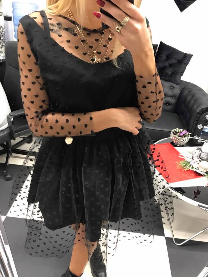 PAPARAZZI FASHION SUKIENKA TIUL SERDUSZKA%%%%%%%%
